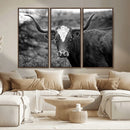 Western Home Wall Art Canvas Print, Framed Texas Longhorn by MyGreatCanvas | Canvas Wall Art Prints | Photo Prints & Wall Decor