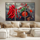 Red Pepper Kitchen and Restaurant Wall Wall Art, Red Pepper by MyGreatCanvas | Canvas Wall Art Prints | Photo Prints & Wall Decor