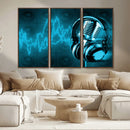 Music and Microphone Wall Art Canvas Print by MyGreatCanvas | Canvas Wall Art Prints | Photo Prints & Wall Decor