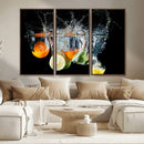 Kitchen Wall Art, Kitchen Fruits Art Canvas Print