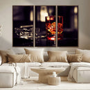 Whiskey and Cigar Canvas – Luxurious Wall Art for Home or