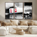 Aces Poker Art Poker Game Wall Art Canvas Print