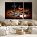Whiskey Cigar Wall Art Canvas Print Kitchen Wall