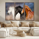 Animal Wall Art Three Horses Farmhouse Art Canvas, Framed by MyGreatCanvas | Canvas Wall Art Prints | Photo Prints & Wall Decor