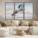 Prancing Horse Desert Large Wall Art Canvas Print – Majestic