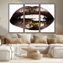 Close Up Lips Wall Art Canvas Print