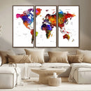 World Map Canvas Print – Detailed Map of the World Wall Art