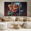 Abstract Rose Wall Art Canvas Print