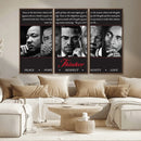 Thinker Quintet Canvas Wall Art – Martin, Obama, Malcolm X,