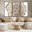 Abstract Wood Tree Ring Wall Art - Ready to Hang Minimalist