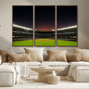 Yankee Stadium Night Game Triple Canvas, Yankee Stadium
