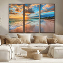Serene Beach Sunset Wall Art | Coastal Ocean Canvas Print | by MyGreatCanvas | Canvas Wall Art Prints | Photo Prints & Wall Decor