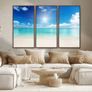 Blue Ocean Wall Art Canvas Print - Tranquil Ocean Paradise