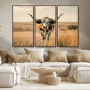 Texas Cow Wall Art Canvas Print for Farm House Wall Decor, by MyGreatCanvas | Canvas Wall Art Prints | Photo Prints & Wall Decor