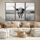 Texas Cow Longhorn Wall Art Canvas Print for Farm House Wall by MyGreatCanvas | Canvas Wall Art Prints | Photo Prints & Wall Decor