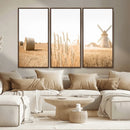 Vintage Farmhouse Triptych Wall Art – Giclée Canvas