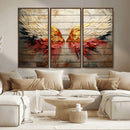 Abstract Angel Wings Canvas Wall Art – Framed and Ready to