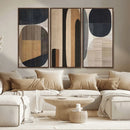 Abstract Minimalist Canvas Wall Art - Neutral Geometric