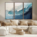 Ocean Wave Canvas Wall Art Print – Coastal Living Room Large