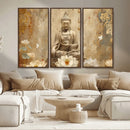 Buddha Wall Art Canvas Print, Buddha Meditation Room Decor,
