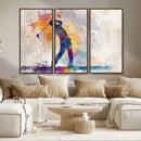 Watercolor Golf Swing Wall Art Canvas Print | Vibrant