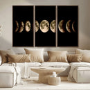 Phases of the Moon Wall Art | Canvas Print for Modern Wall by MyGreatCanvas | Canvas Wall Art Prints | Photo Prints & Wall Decor