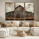 Rustic Barn Wall Art | Farmhouse Wall Decor Canvas Print |