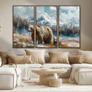 Bear and Baby Bear Wall Art Canvas Print