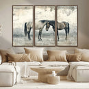Chines Style Majestic Horses Wall Art | Ready to Hang and