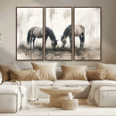 Chines Ink Style Vintage Horses Wall Art Canvas Print for by MyGreatCanvas | Canvas Wall Art Prints | Photo Prints & Wall Decor