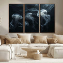 Jellyfish Wall Art Canvas Print, Elegant Wall Decor