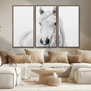 Majestic White Horse Wall Art | Ready to Hang and Framed |
