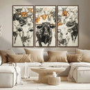 Farmhouse Wall Art | Western Longhorn Cattle Canvas Print | by MyGreatCanvas | Canvas Wall Art Prints | Photo Prints & Wall Decor