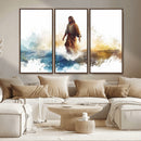 Watercolor Jesus Walking Wall Art Print, Jesus Water Canvas by MyGreatCanvas | Canvas Wall Art Prints | Photo Prints & Wall Decor