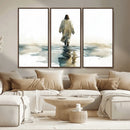 Abstract Jesus Wall Art Canvas Print, Christian Wall Art,