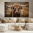 Longhorn Bull Wall Art | Canvas Print | Ready to Hang | by MyGreatCanvas | Canvas Wall Art Prints | Photo Prints & Wall Decor