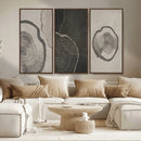 Minimalist Tree Rings Wall Art | Modern Abstract Canvas