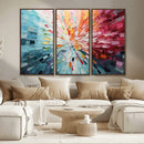 Radiant Bloom Abstract Floral Wall Art Canvas Print -