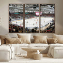 Lausanne Arena Ice Hockey Stadium Wall Art Canvas Print,