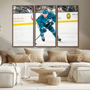 San Jose Sharks Ice Hockey Player Wall Art Canvas Print