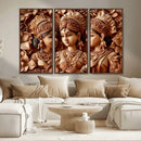 Indian Woman Statue Wall Art Canvas Print