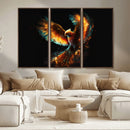 Fiery Phoenix Canvas Print | Ready to Hang Wall Art | Bold