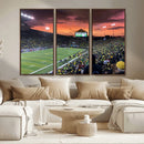 Eugene Autzen Stadium Canvas Wall Art Print – Sunset Over