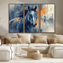 Abstract Blue Horse Wall Art Print Canvas | Horse Wall Art by MyGreatCanvas | Canvas Wall Art Prints | Photo Prints & Wall Decor