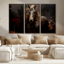 Abstract Black Horse Canvas Print for Farmhouse Wall Art | by MyGreatCanvas | Canvas Wall Art Prints | Photo Prints & Wall Decor