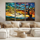 Vibrant Mosaic Tree of Life Wall Art | Stained Glass Style