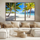 Blue Beach and Sea Wall Art Canvas Print by MyGreatCanvas | Canvas Wall Art Prints | Photo Prints & Wall Decor