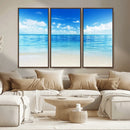 Beach Scene Canvas Wall Art Print – Tranquil Ocean Horizon by MyGreatCanvas | Canvas Wall Art Prints | Photo Prints & Wall Decor