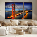 Large Wall Art San Francisco Canvas Print - Wonderful Golden