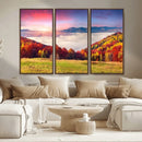 Autumn Mountain Foggy Landscape Wall Art Canvas Print | by MyGreatCanvas | Canvas Wall Art Prints | Photo Prints & Wall Decor